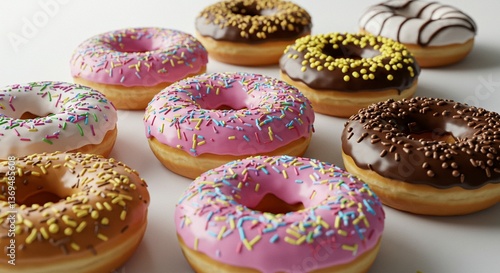 Wallpaper Mural donuts with clear white background Torontodigital.ca