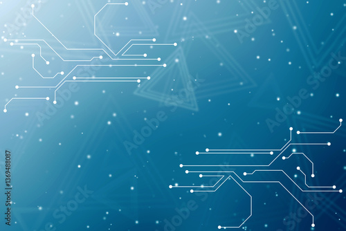 Abstract futuristic circuit board Illustration, Circuit board with various technology elements. Abstract Futuristic technology lines