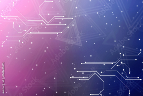 Abstract futuristic circuit board Illustration, Circuit board with various technology elements. Abstract Futuristic technology lines