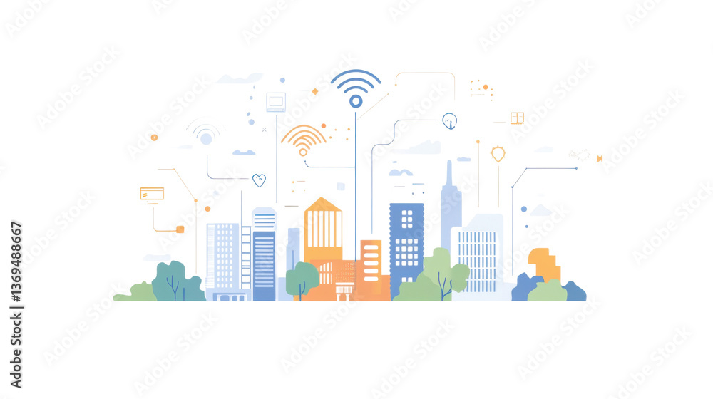 Fototapeta premium a secure wireless connection bid data connect on white background