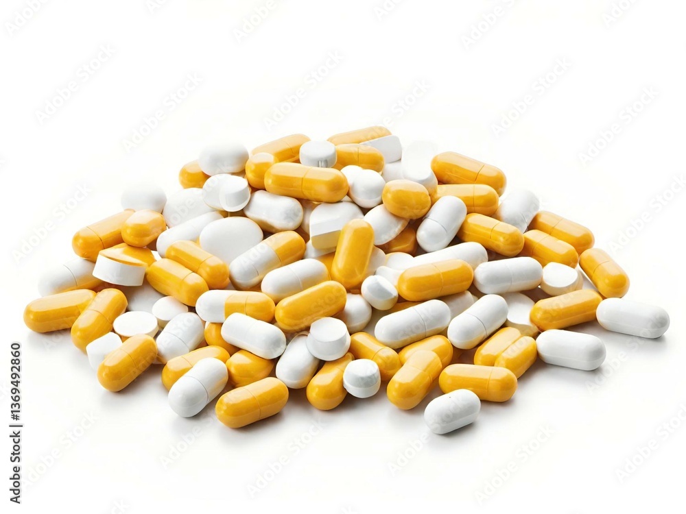 pills isolated on white background pills isolated on white background