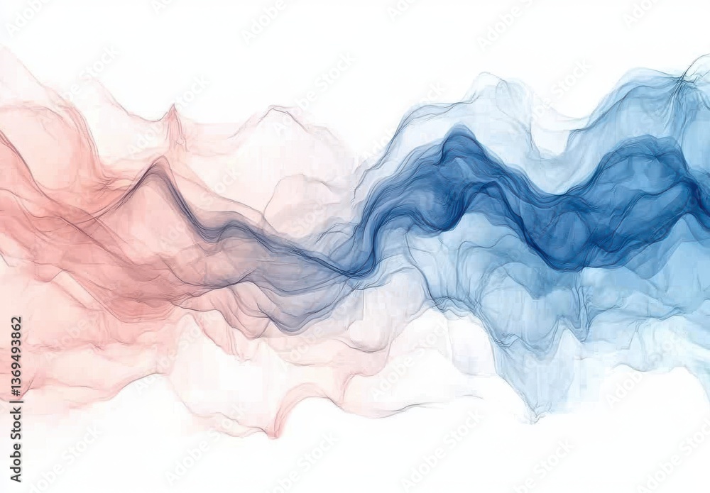 Abstract Wavy Gradient Design with Blue and Pink Fluid Art on White Background Abstract Wavy Gradient Design with Blue and Pink Fluid Art on White Background