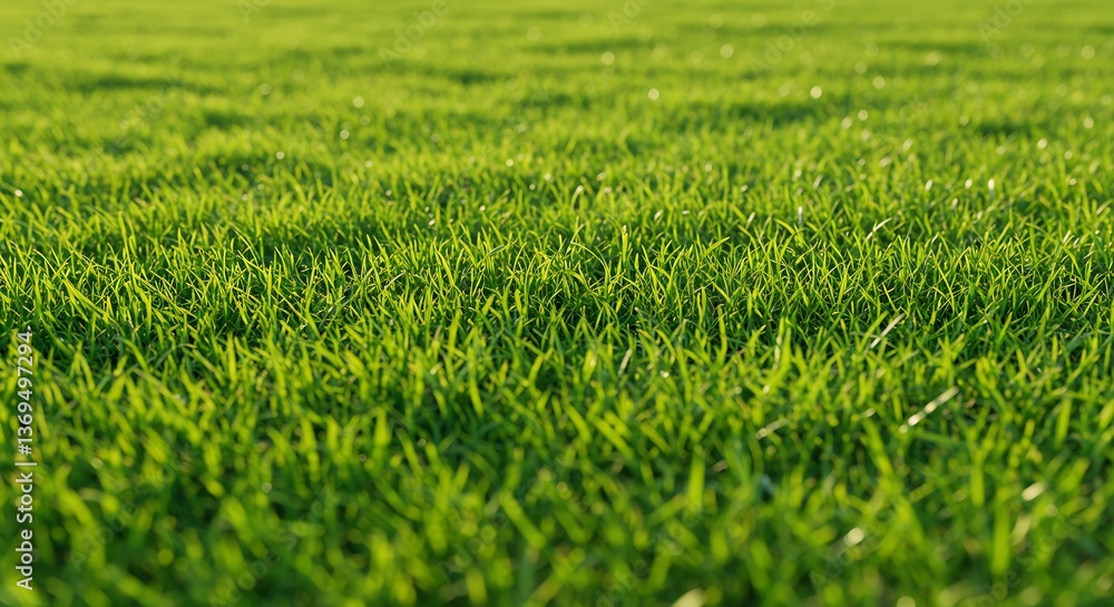 Vibrant green grass glows softly under warm sunlight showcasing a lush texture. AI Generated Vibrant green grass glows softly under warm sunlight showcasing a lush texture. AI Generated
