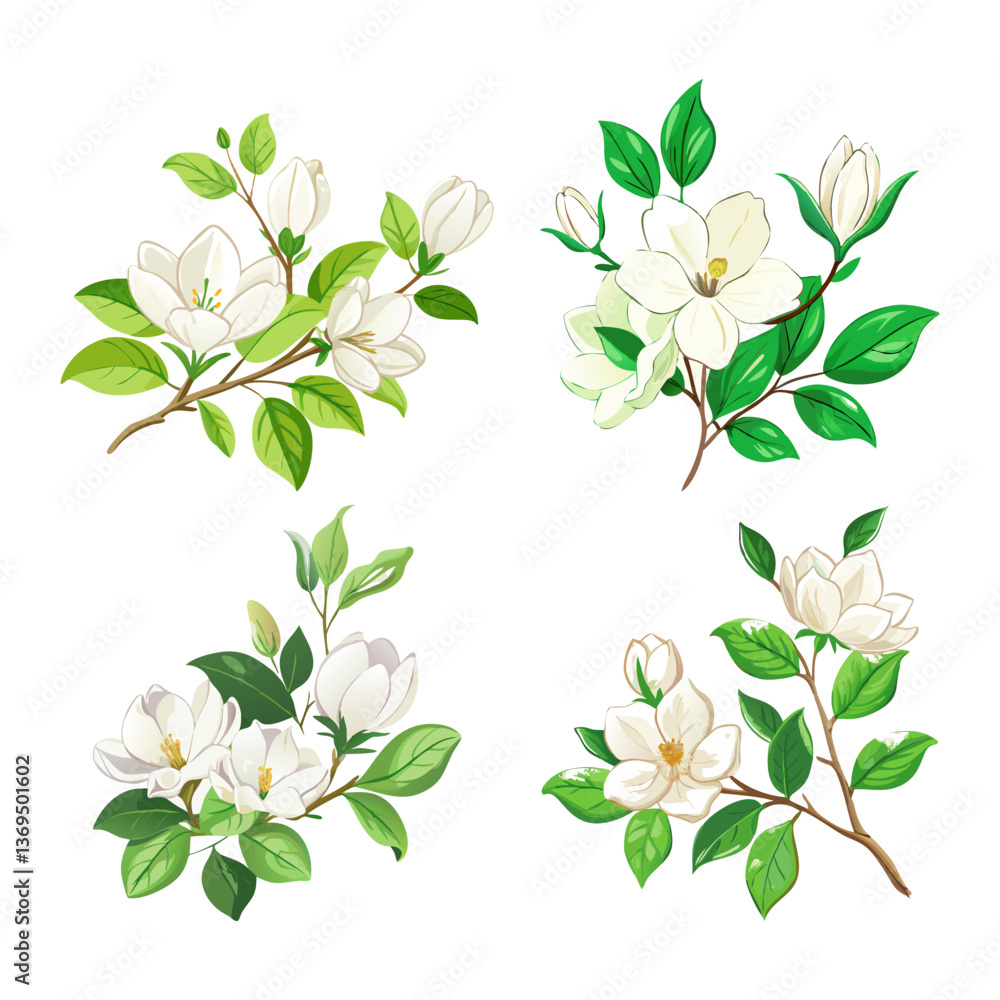 Beautiful Flower Arrangement Watercolour Vector Collection Design Beautiful Flower Arrangement Watercolour Vector Collection Design