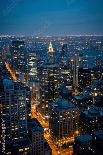 Wallpaper Mural arafed view of a city at night with a lot of lights Torontodigital.ca