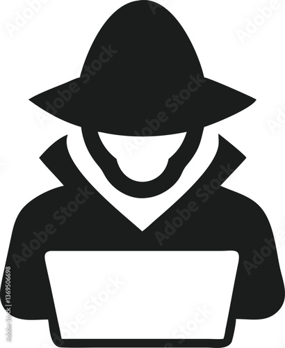 hacker icon, hacker silhouette 