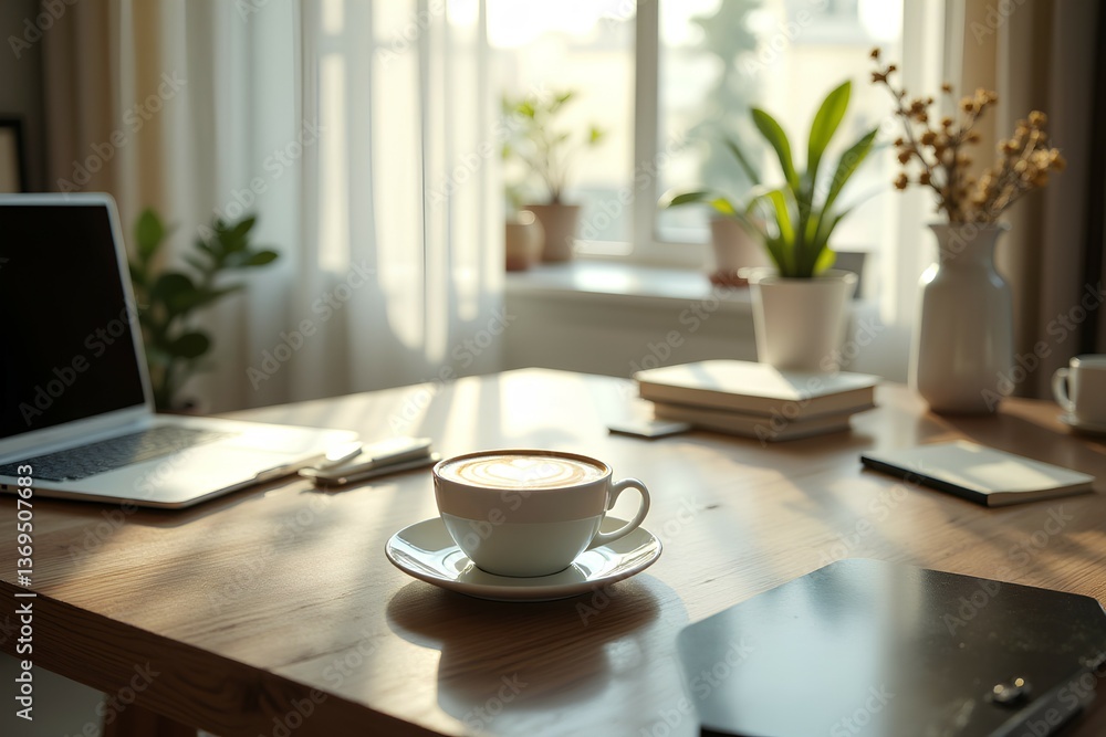 cup of coffee on the table cup of coffee on the table