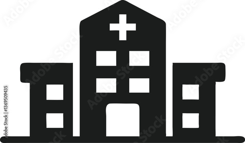 hospital the health care icon 