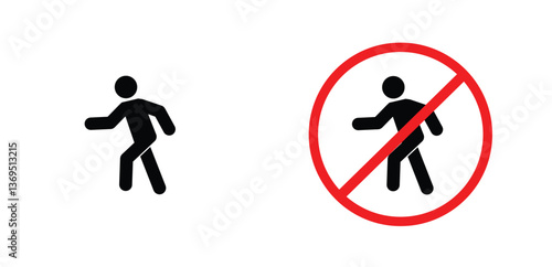 icon No Entry black outline for web site design 
and mobile dark mode apps 
Vector illustration on a white background