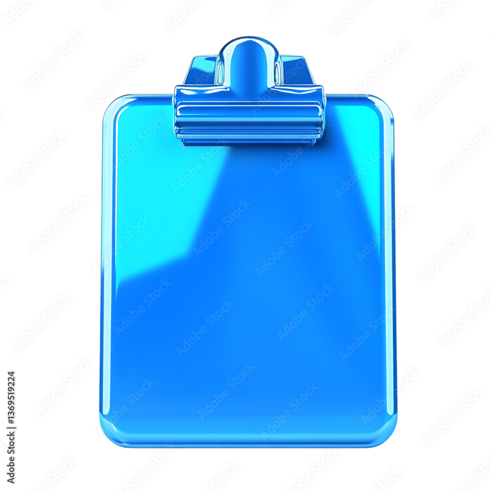Obraz premium Blue clipboard icon illustration for business and organization use transparent background