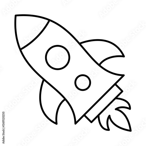 Launch Line Icon. Startup, Success, Growth Editable Stroke Vector Illustration