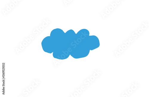 かわいい手描きの雲です。