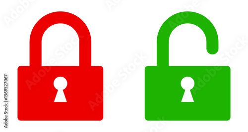 Lock icon set . Lock and unlock icon. Lock and unlock icon collection. Set of open and close lock. Locked and unlocked vector icon set. Lock symbol isolated on white background. lock, unlock, icons.