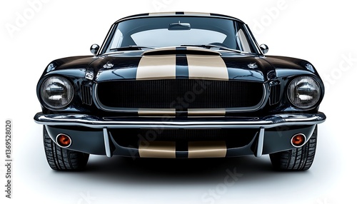 Classic Muscle Car with Front View.