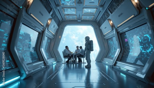 Fototapeta Naklejka Na Ścianę i Meble -  Future Space Station Conference