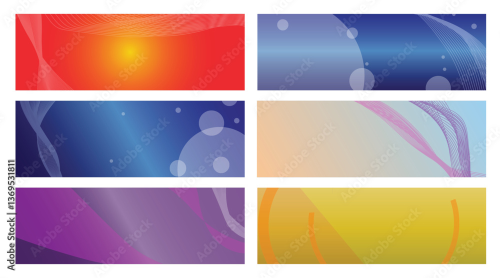 Abstract Gradient Banner Set Abstract Gradient Banner Set