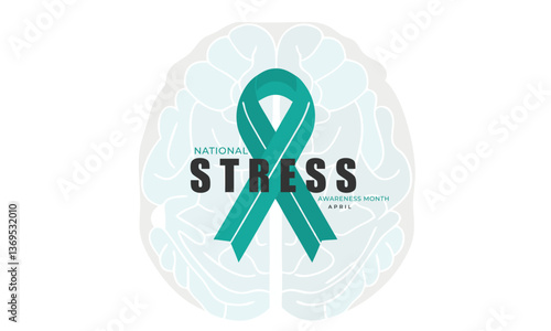 National Stress Awareness Month. background, banner, card, poster, template, Vector, illustration.