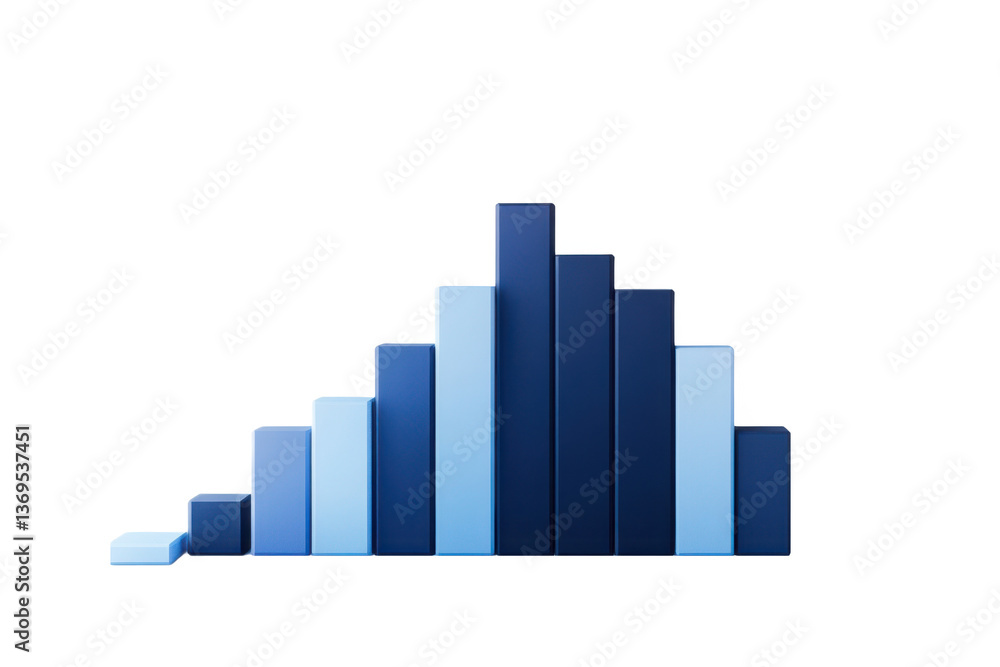 Fototapeta premium A minimalist bar graph