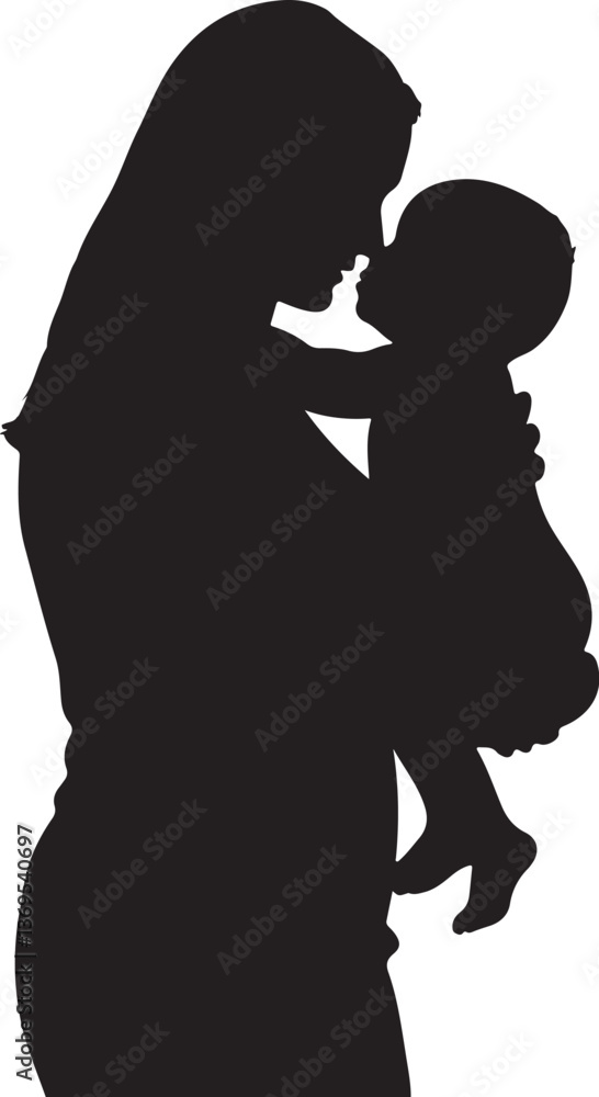 Mother & Child Love Silhouette Bundle | Heartwarming Family SVG Pack Mother & Child Love Silhouette Bundle | Heartwarming Family SVG Pack