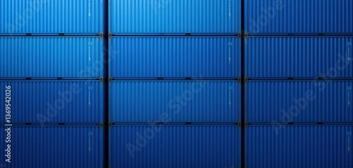 Wallpaper Mural blue cargo containers stack texture background Torontodigital.ca