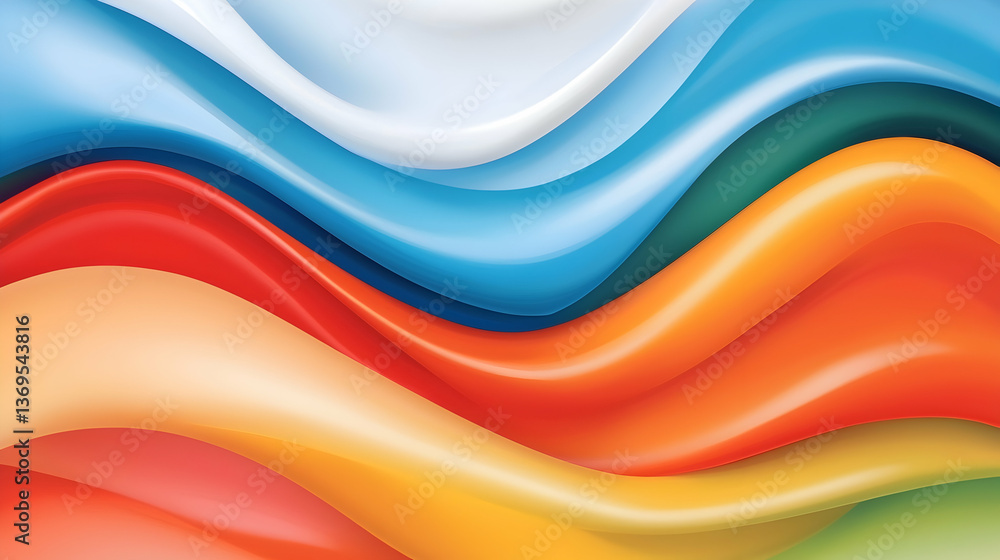 Abstract Colorful Wavy Background with Flowing Lines Abstract Colorful Wavy Background with Flowing Lines