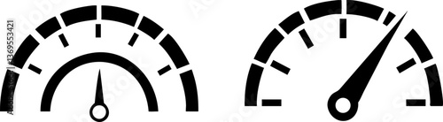 Speedometer, tachometer icon, Speed indicator motor speed sign, Internet car speed, fast speed sign vector art illustration