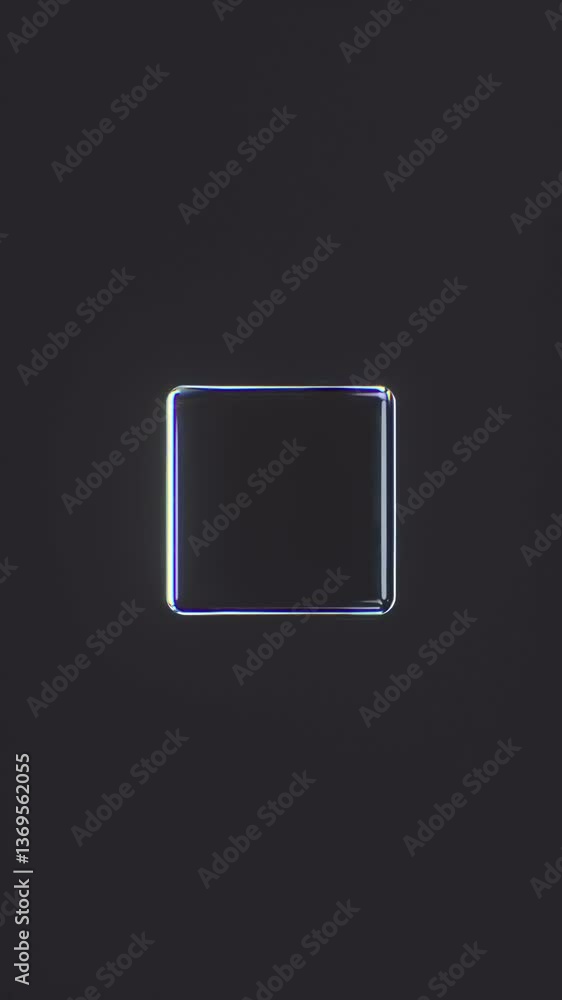 3d glass rotating cube with dispersion effect. Dark background. Trendy iridescent colors. HD seamless looped animation, vertical mobile video. 3d glass rotating cube with dispersion effect. Dark background. Trendy iridescent colors. HD seamless looped animation, vertical mobile video.