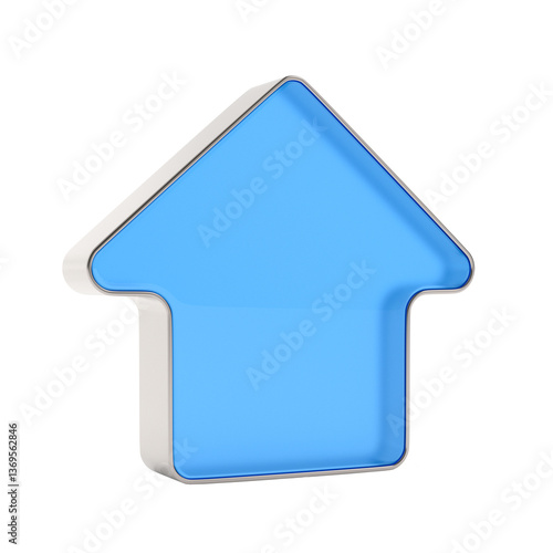 glass house on white background. Isolated 3d illustration