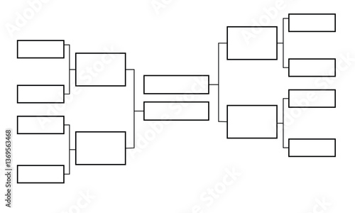 Team Tournament bracket templates on white background .vector illustration.	