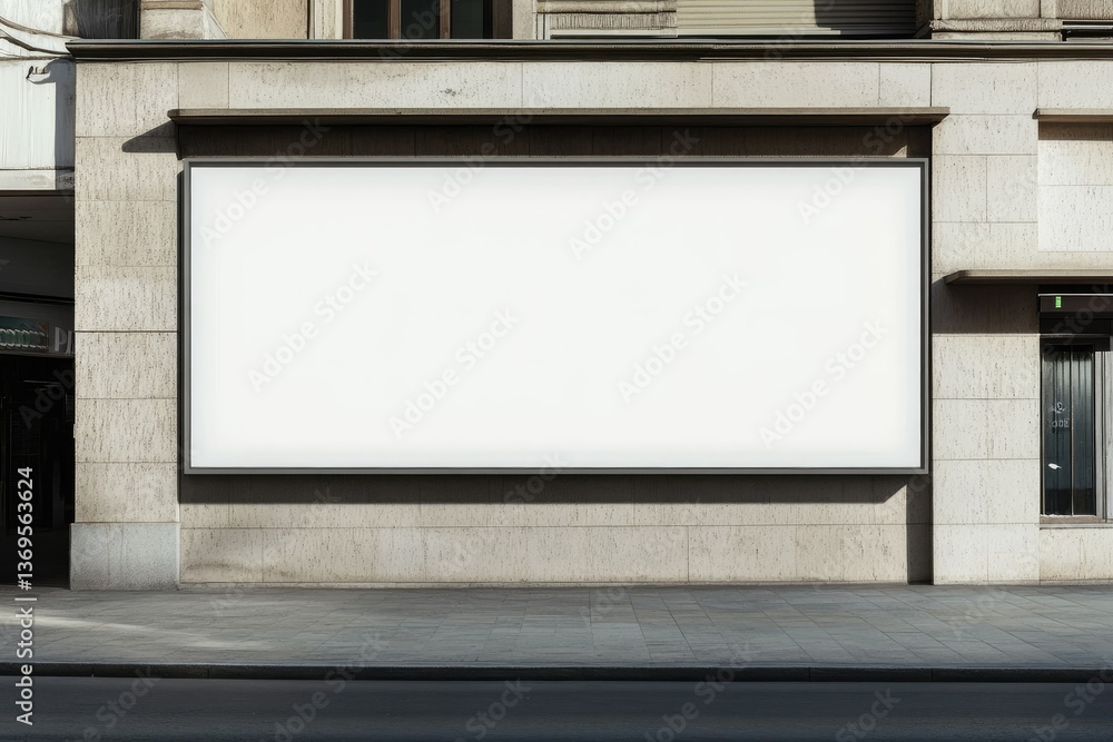 Detailed Color Image of Large Billboard on a Facade Detailed Color Image of Large Billboard on a Facade