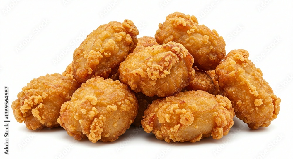 Fried chicken karage with clear background Fried chicken karage with clear background