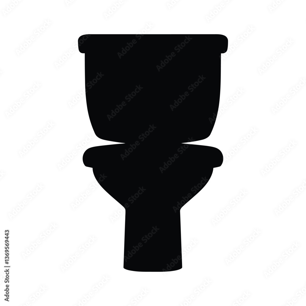Toilet icon black color on isolated white background Toilet icon black color on isolated white background