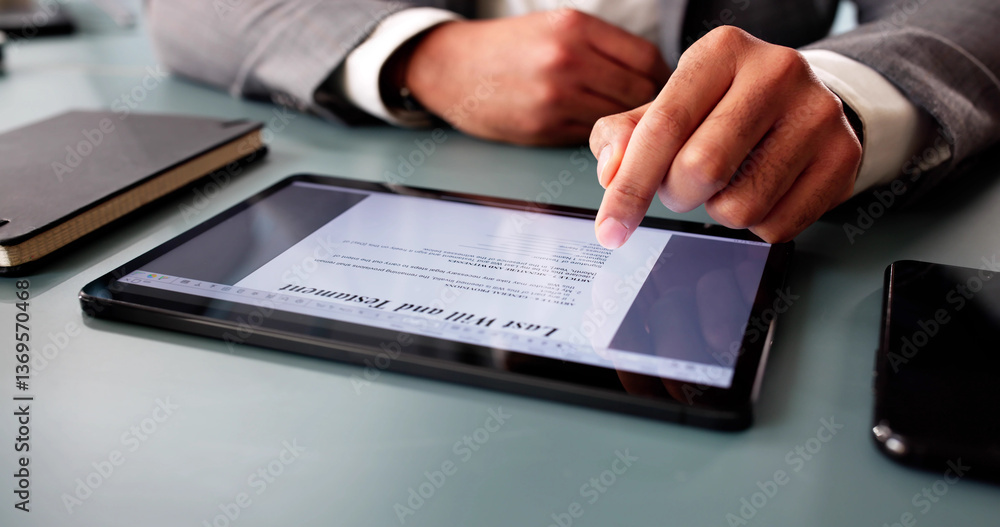 Man signs digital last will online