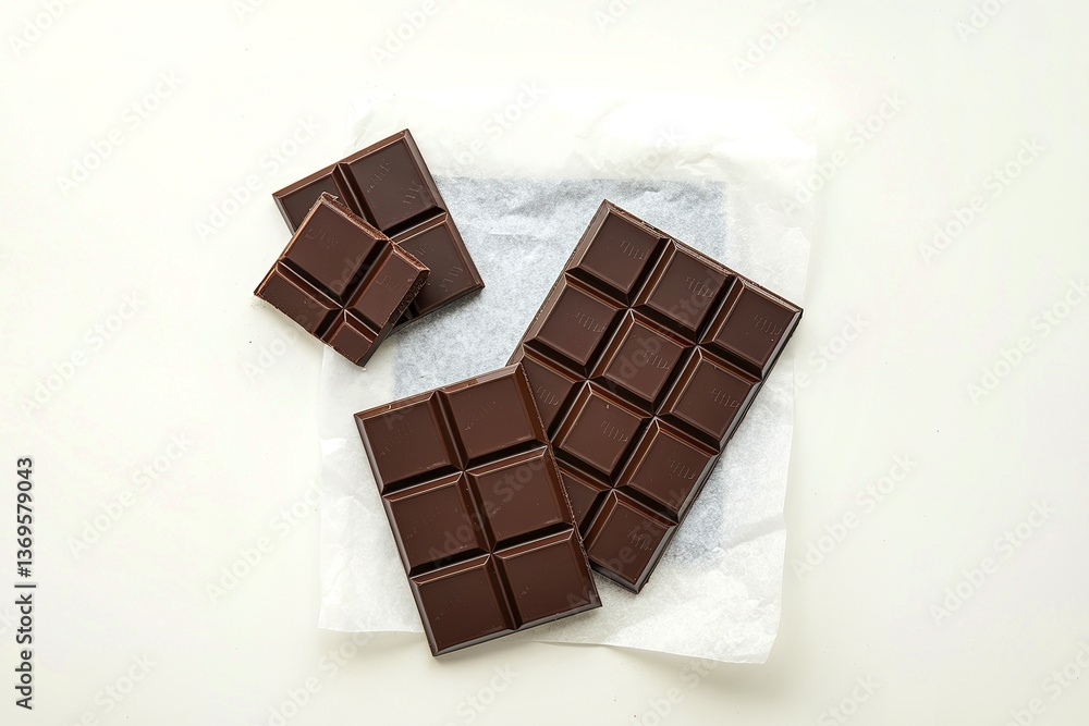 a dark chocolate square a dark chocolate square