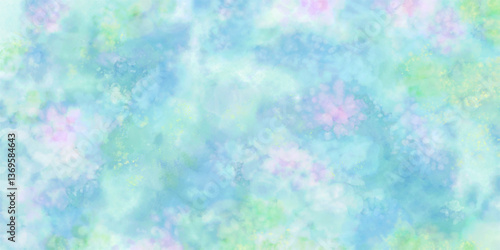 Tableau sur toile 睡蓮が浮かぶ池のような抽象画背景
