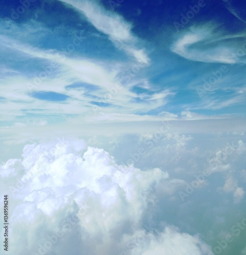blue sky with beautiful clouds
