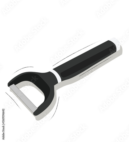 fruit skin peeler vector.Kitchen utensil fruit peeler