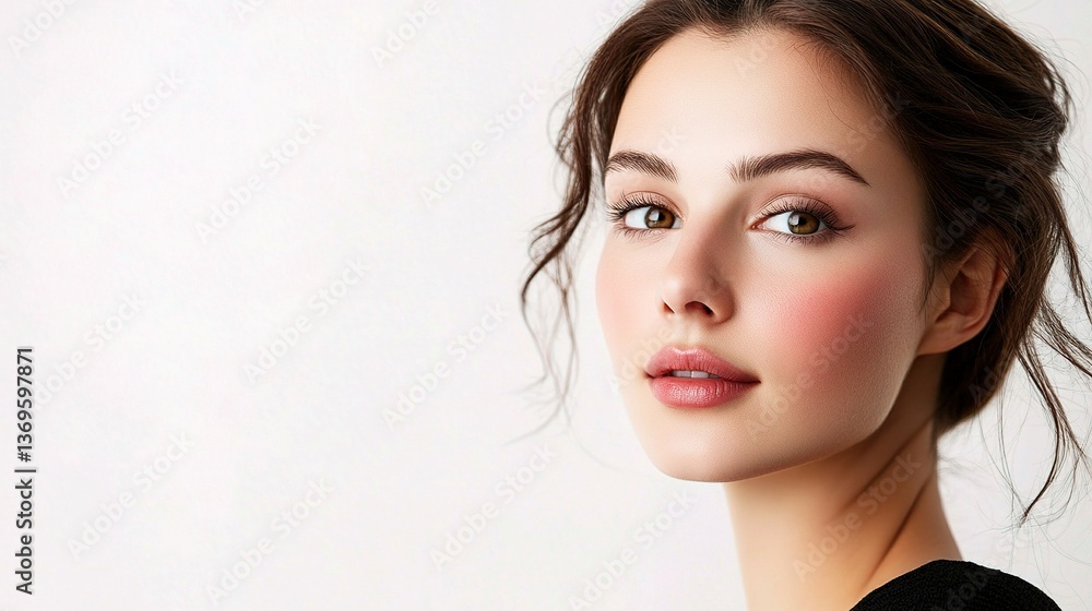 Elegant Woman Posing Confidently in Soft Lighting Portrait Elegant Woman Posing Confidently in Soft Lighting Portrait