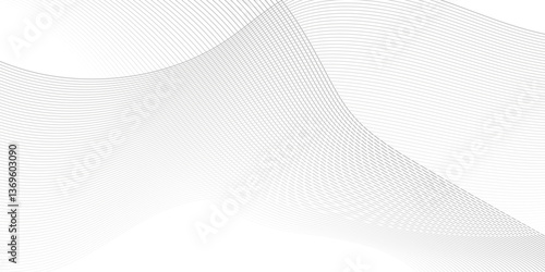 Abstract dynamic creative sound wave smooth beautiful space digital composite bland line. frequency flow business stripe gradient white vector technology template background.	
