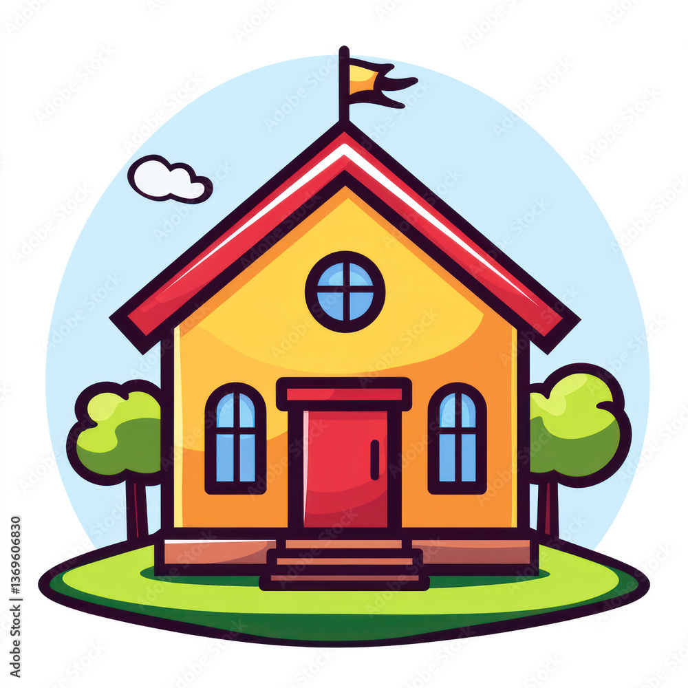 Naklejka premium illustration of a house