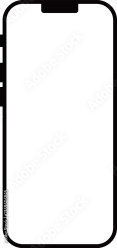 シンプルなスマホフレームのイラスト