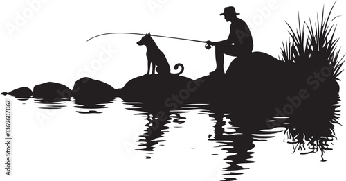  Fishing Silhouette Bundle | Fishing SVG & PNG Designs for Anglers