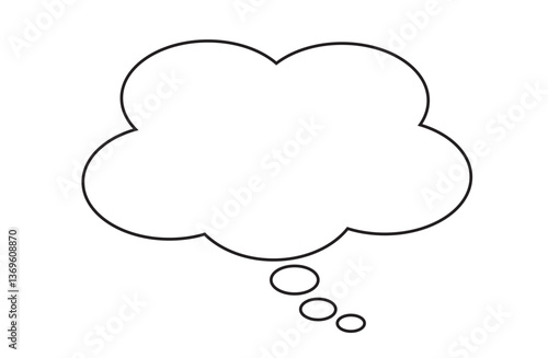 雲の形のシンプルな吹き出し