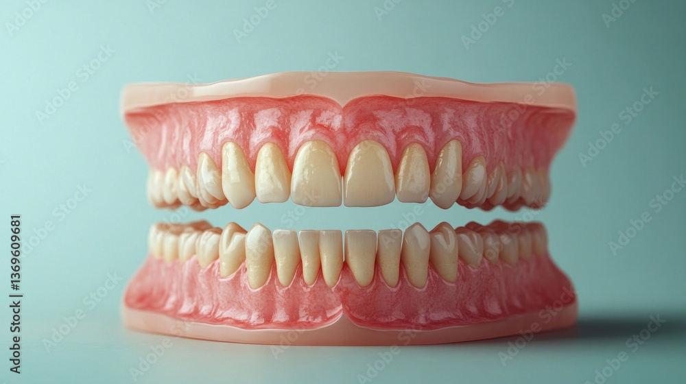 A detailed before and after comparison of a denture replacement, showcasing improved bite alignment A detailed before and after comparison of a denture replacement, showcasing improved bite alignment
