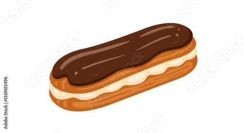 Wallpaper Mural Chocolate Cream Filled Pastry Illustration Torontodigital.ca