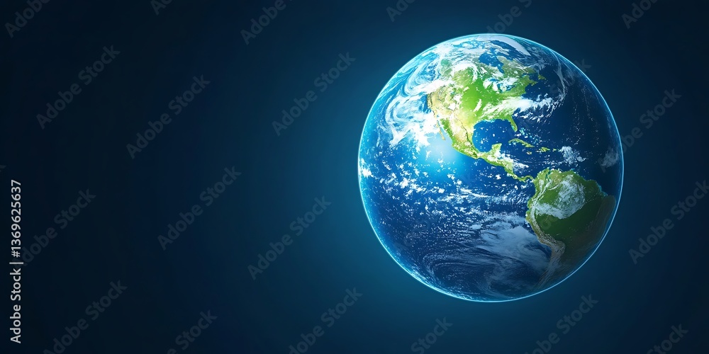 Earth in Space, High-Quality Image Earth in Space, High-Quality Image