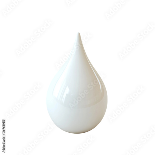 Milk drop isolated on transparent background png