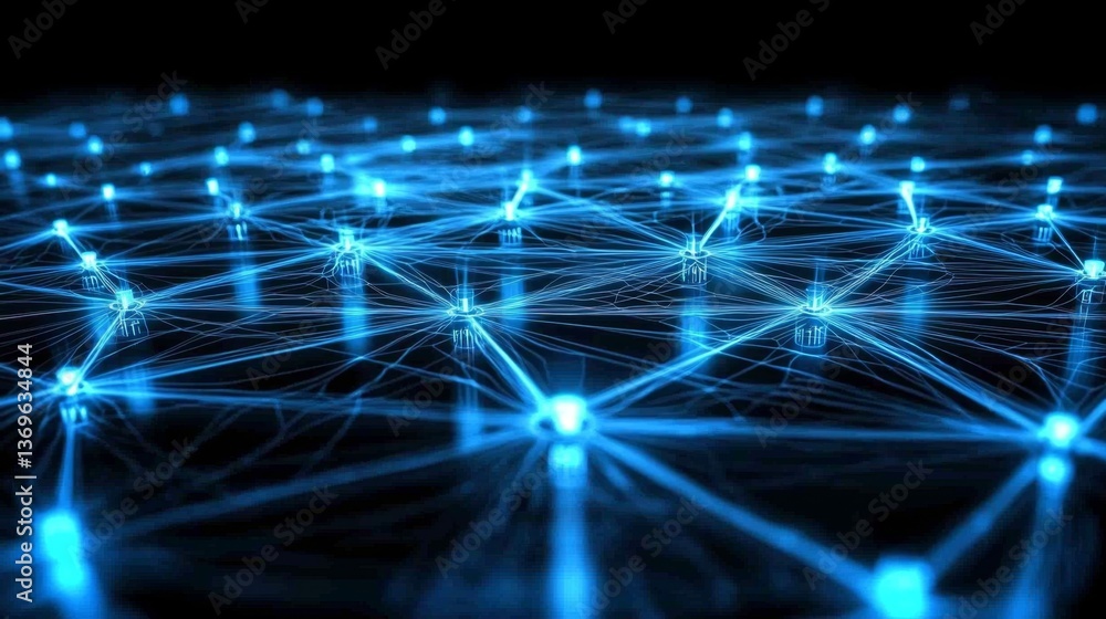 Fototapeta premium Delve into the evolution of network technology and its impact on digital communications.
