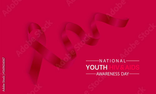 National Youth HIV & AIDS Awareness Day. April month health and medical Awareness Concept. Vector Template.