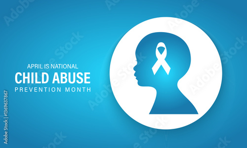 National Child Abuse Prevention Month. April month Support humanity Awareness Concept. Vector Template.